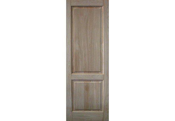 Дверь деревянная межкомнатная из массива бессучкового дуба, Классик, 2 филенки